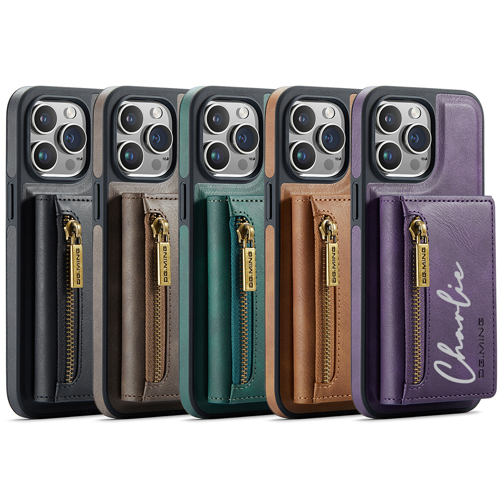 Personalized Leather 2-in-1 Detachable Magnetic Wallet Phone Case | OFCase147