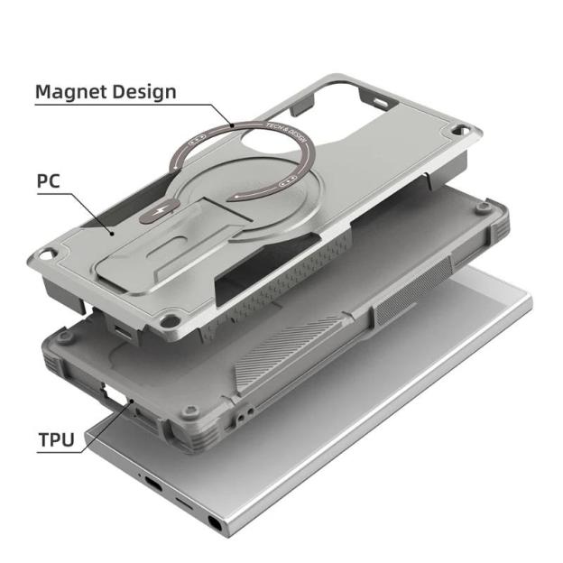 Personalized Monogram Magnetic Phone Case for iPhone and Samsung with Invisible Stand | OFCase159