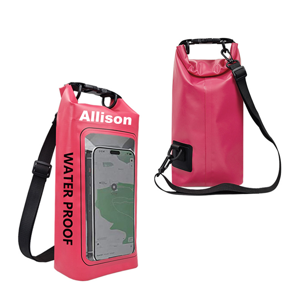 Personalized 2L Waterproof Phone Bag Backpack with Integrated Clear Phone Pouch | OFBag07