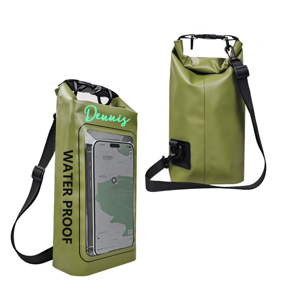 Personalized 2L Waterproof Phone Bag Backpack with Integrated Clear Phone Pouch | OFBag07