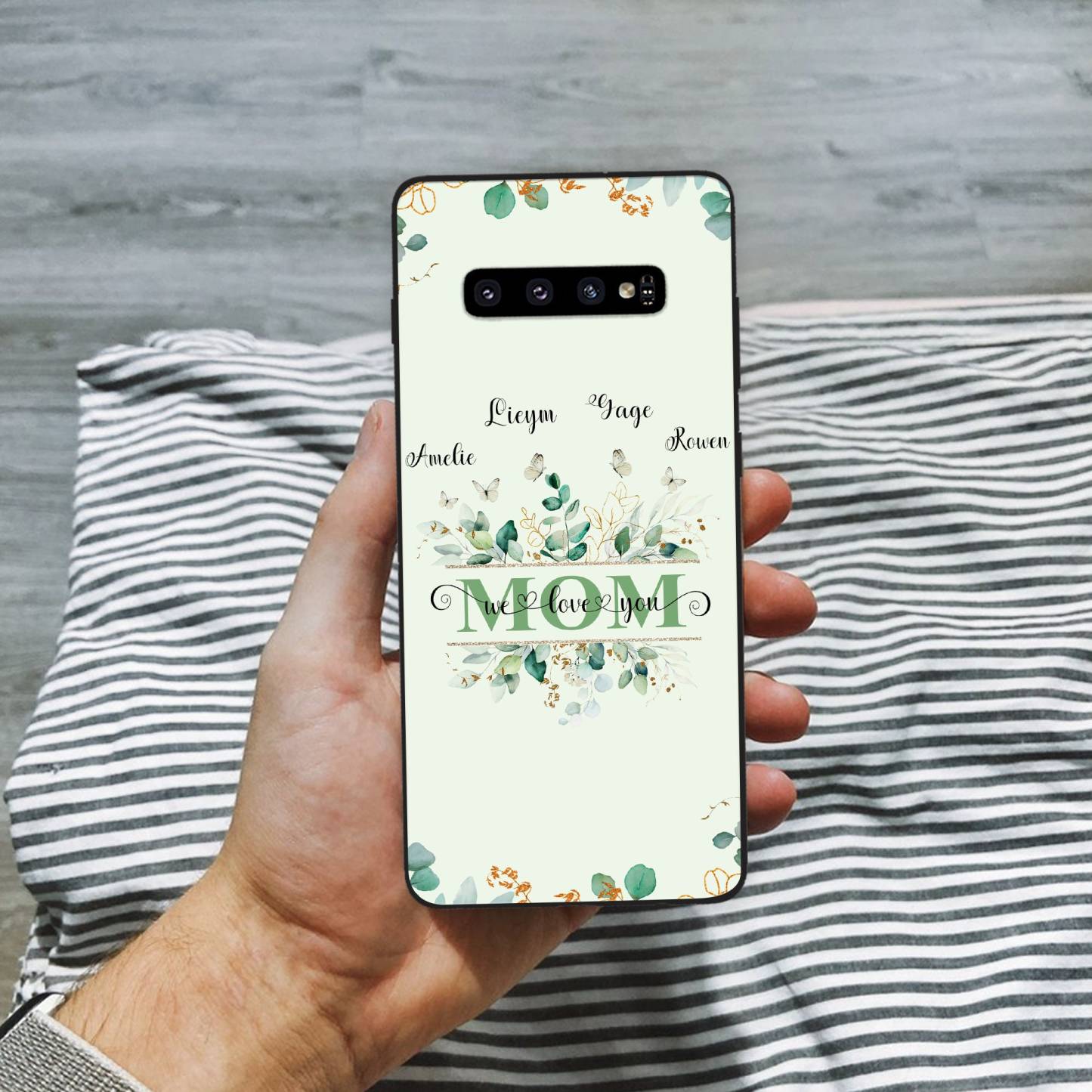 Personalized Grandma, Mom We Love You Floral Phone Case | OFCase106