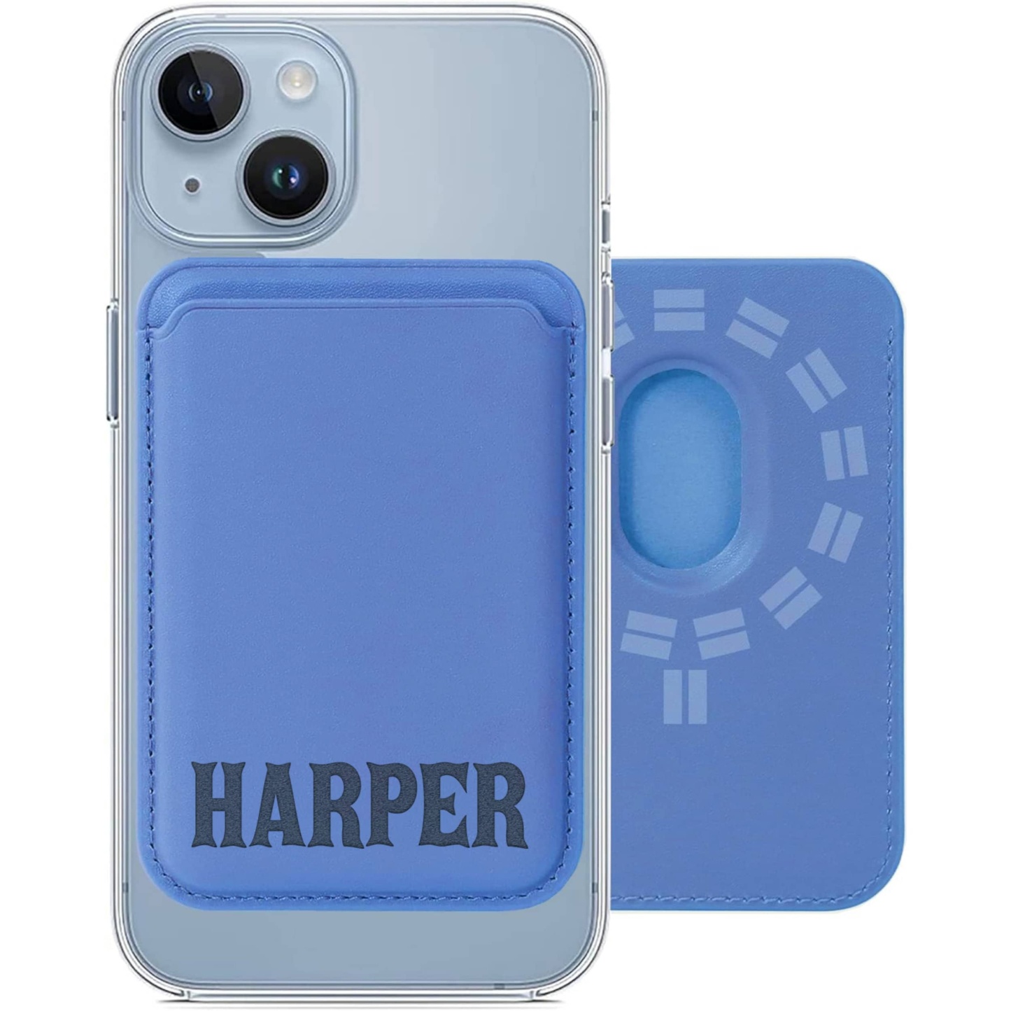 Personalized Leather Magnetic Card Holder for Phone | OFBag03