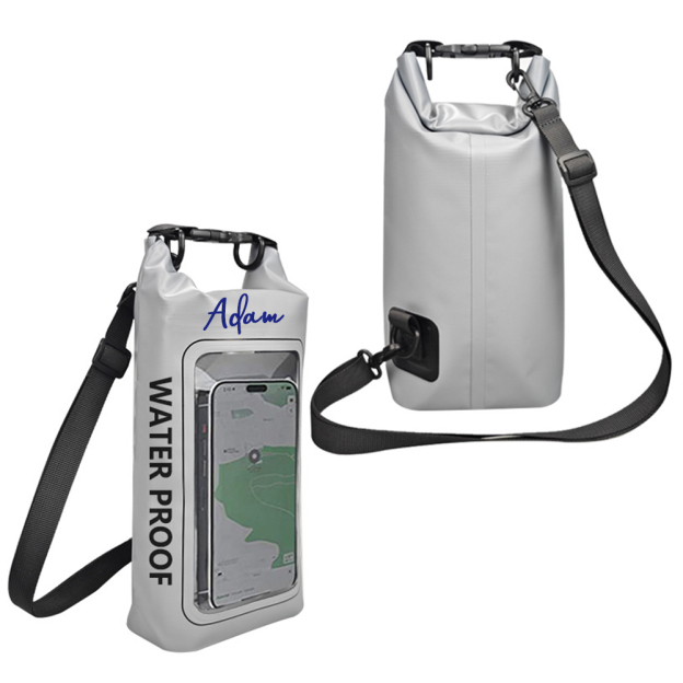 Personalized 2L Waterproof Phone Bag Backpack with Integrated Clear Phone Pouch | OFBag07