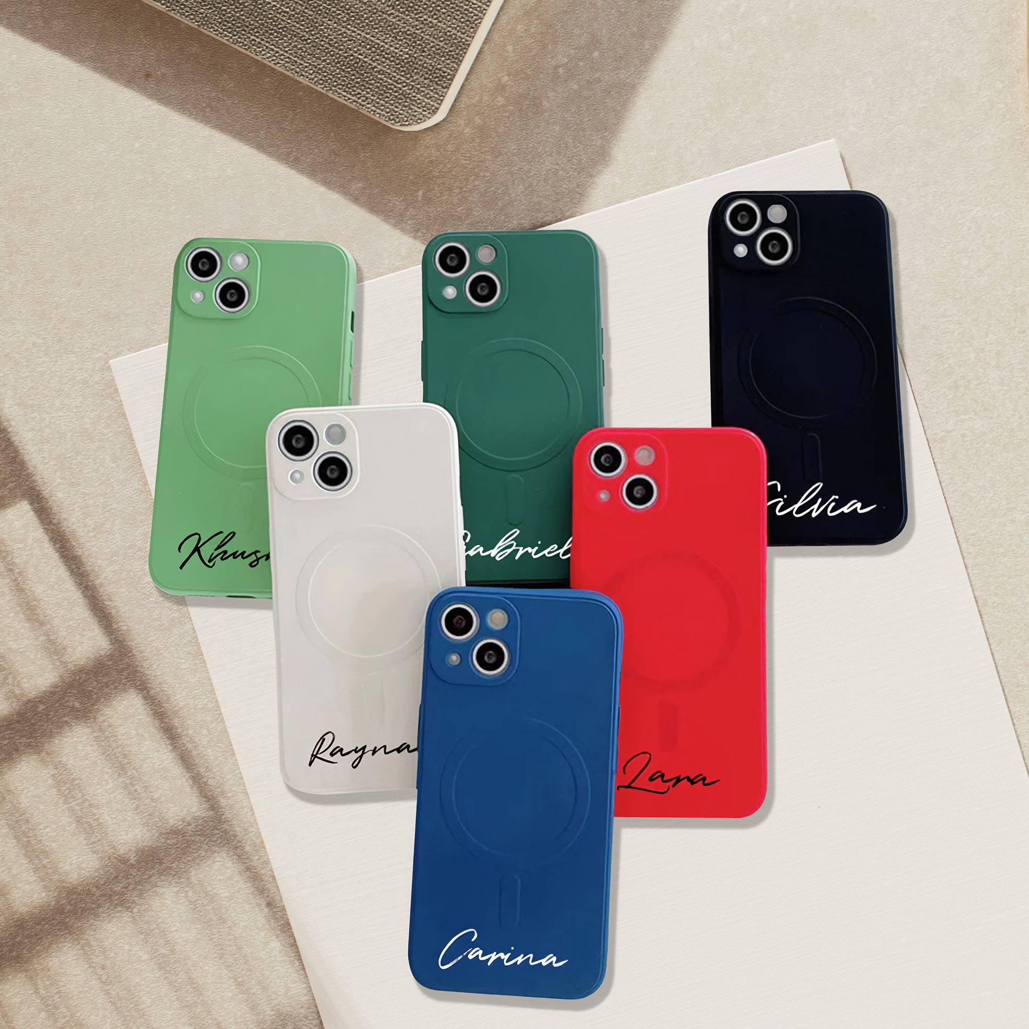 Personalised Monogram MagSafe Compatible Phone Cover Case | OFCase094