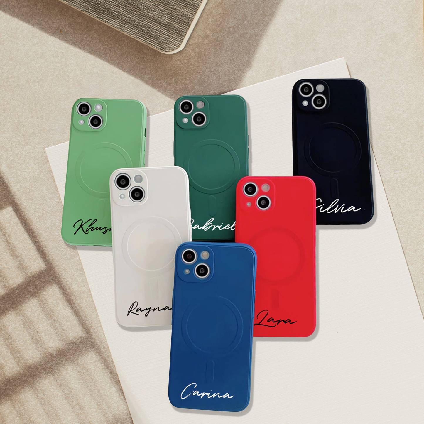 Personalised Monogram MagSafe Compatible Phone Cover Case | OFCase094