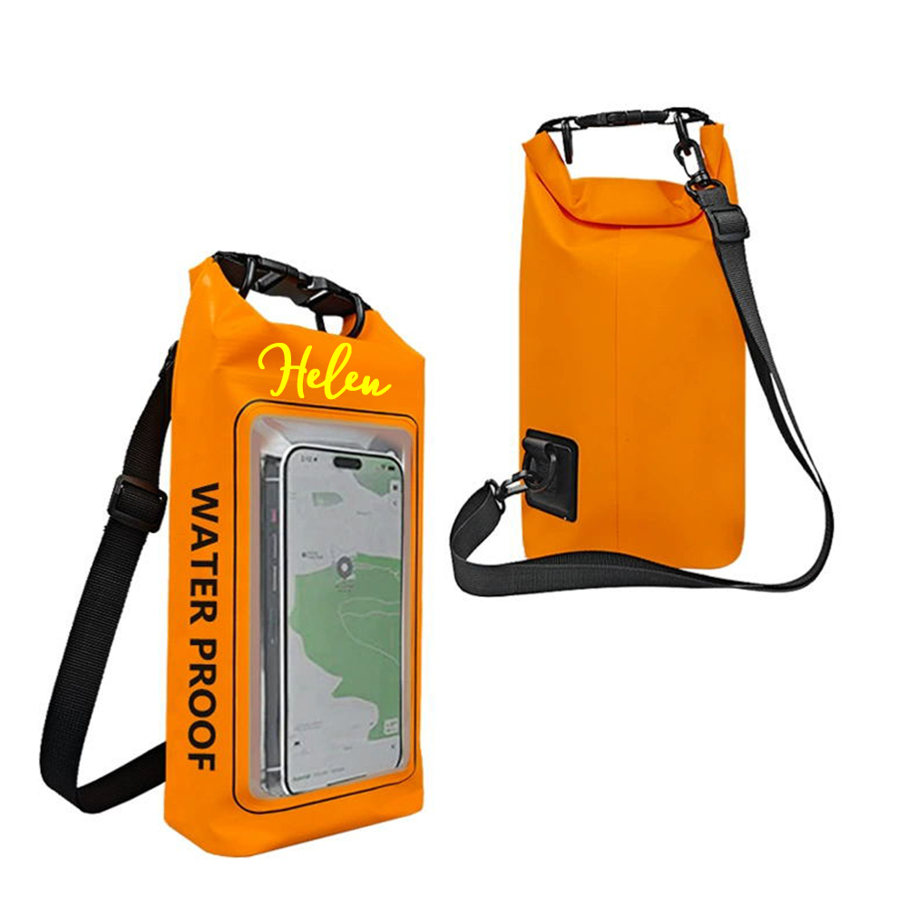 Personalized 2L Waterproof Phone Bag Backpack with Integrated Clear Phone Pouch | OFBag07