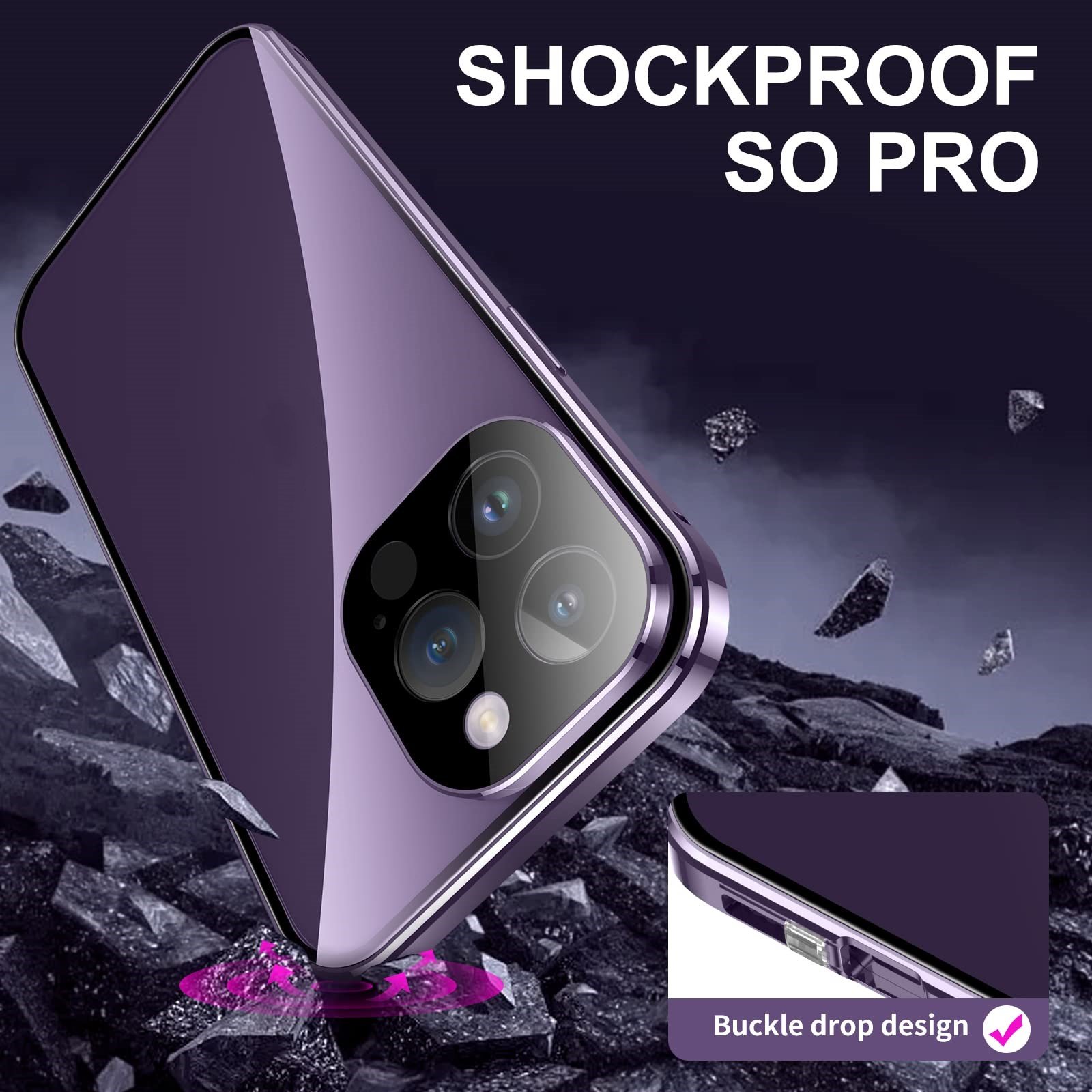 Magnetic Double-Sided Privacy Protection iPhone Case | OFCase108