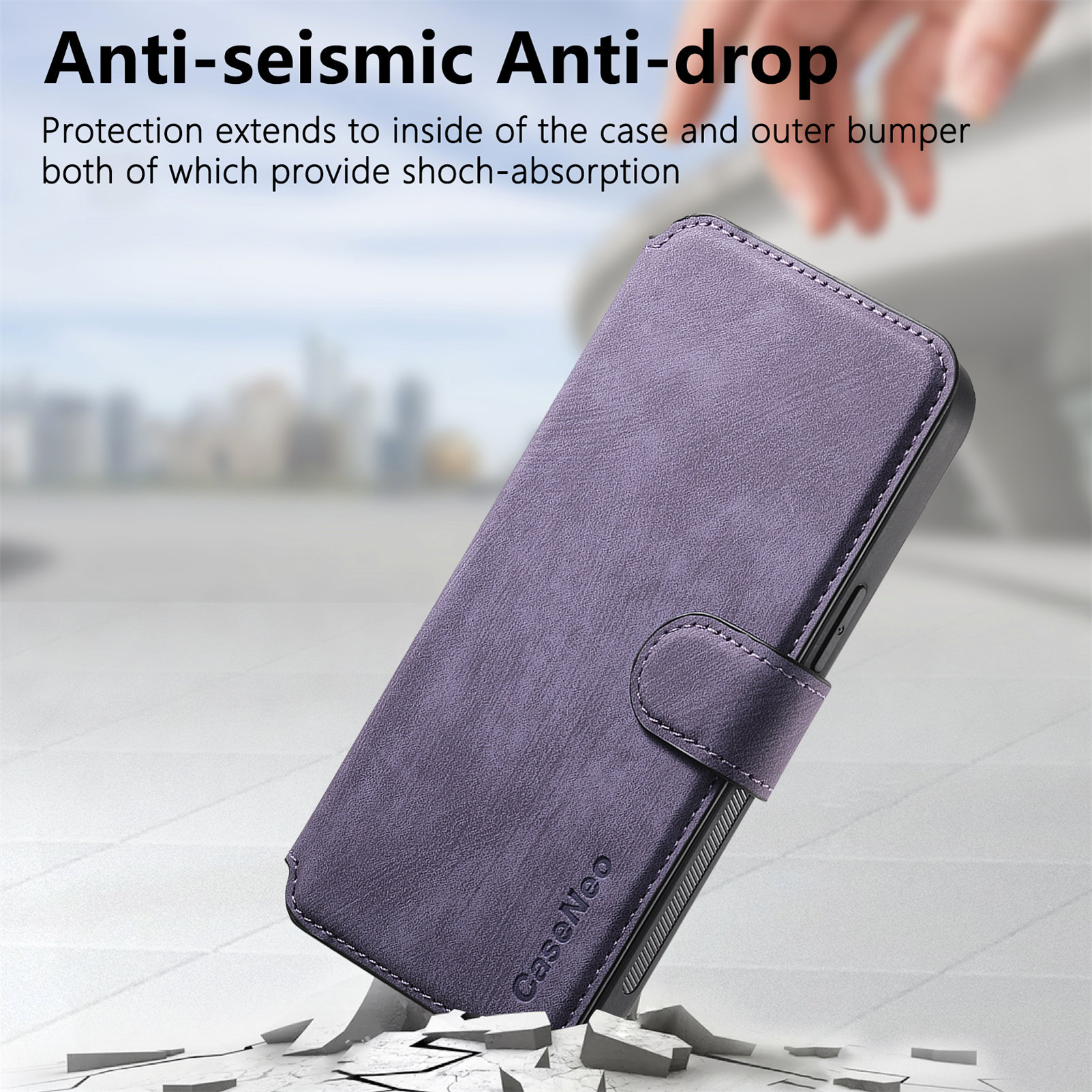 Personalised Monogram Detachable Magnetic Wallet Phone Case | OFCase136