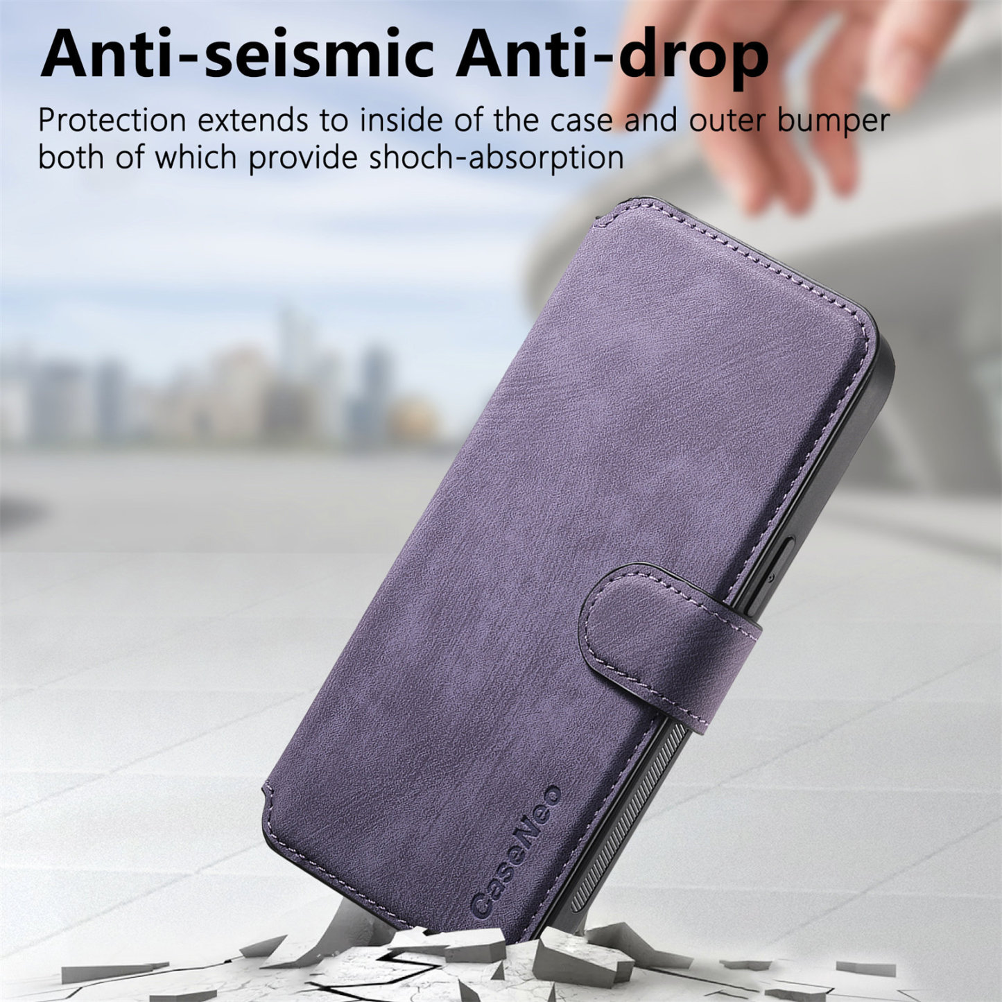 Personalised Monogram Detachable Magnetic Wallet Phone Case | OFCase136
