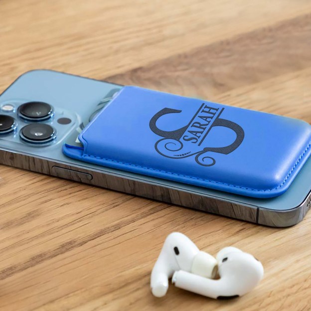 Personalized Leather Magnetic Card Holder for Phone | OFBag03