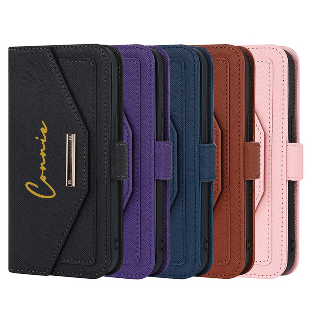 Personalised Monogram Card Holder Wallet Crossbody Phone Case for iPhone & Samsung & Google Pixel | OFCase156