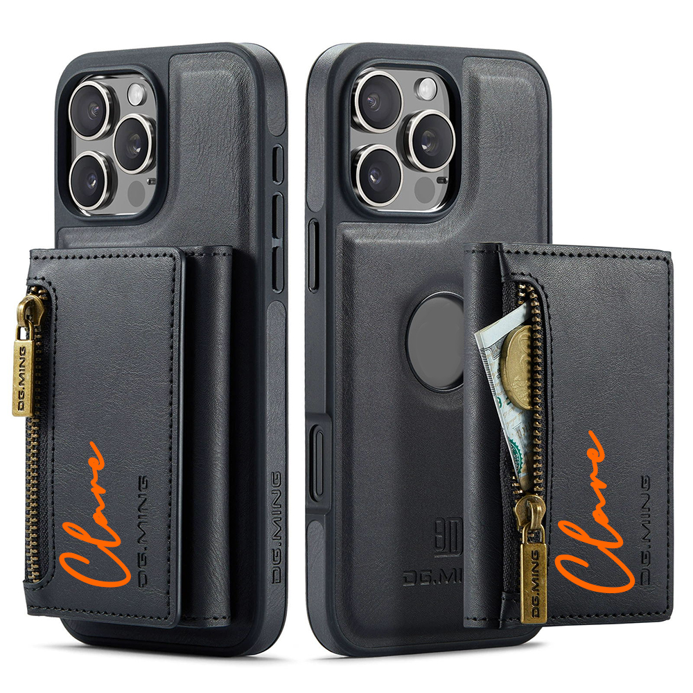 Personalized Leather 2-in-1 Detachable Magnetic Wallet Phone Case | OFCase147