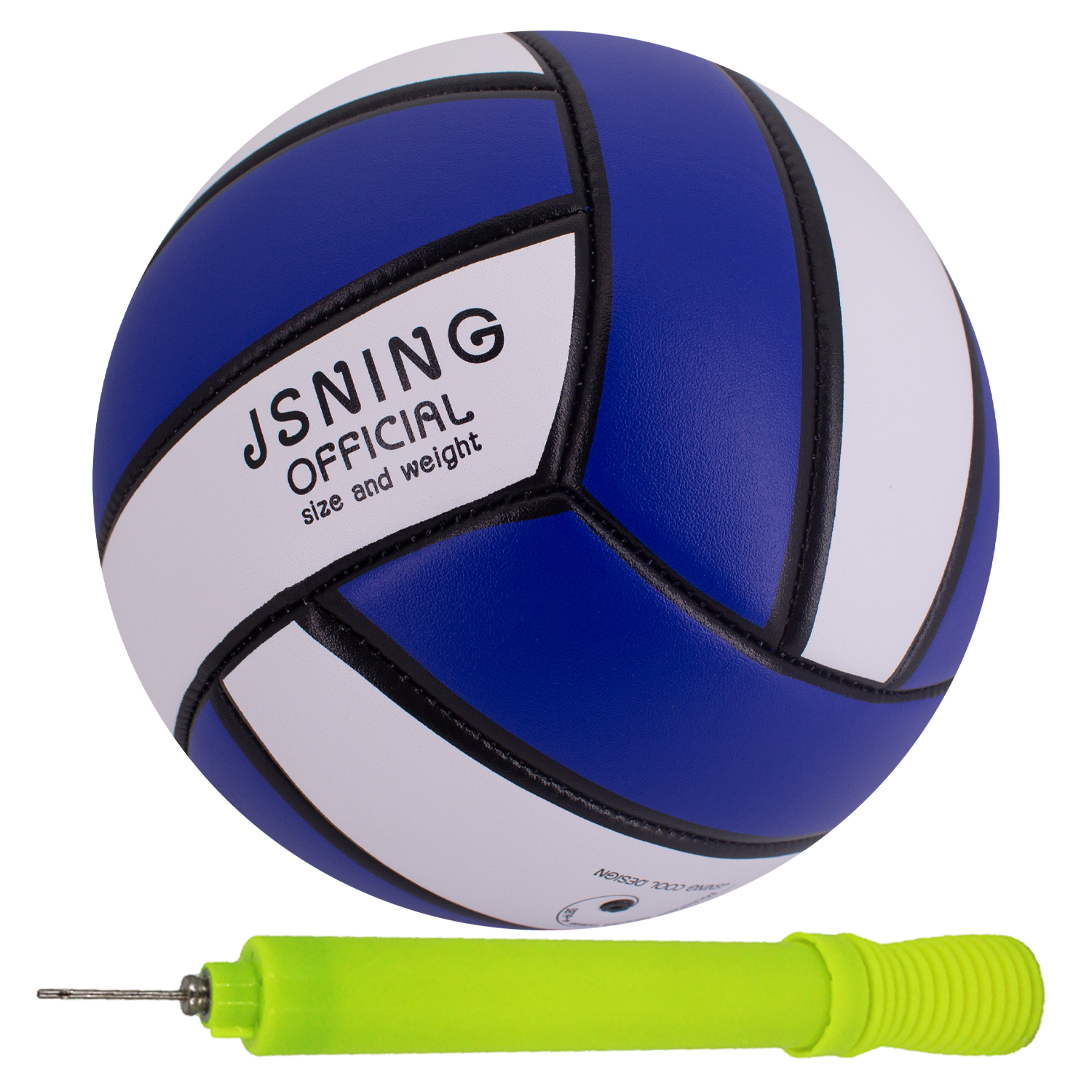Darkblue Volleyball ，Classic Minimalist Design Volleyball Soft Touch for Outdoor Indoor Beach Game Official Size 5,Volley Lite Volleyball with Pump
