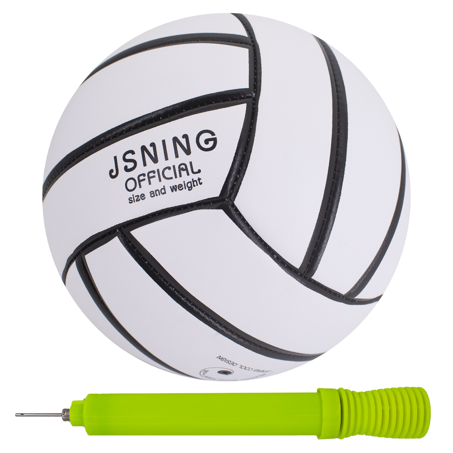 White Volleyball ，Classic Minimalist Design Volleyball Soft Touch for Outdoor Indoor Beach Game Official Size 5,Volley Lite Volleyball with Pump