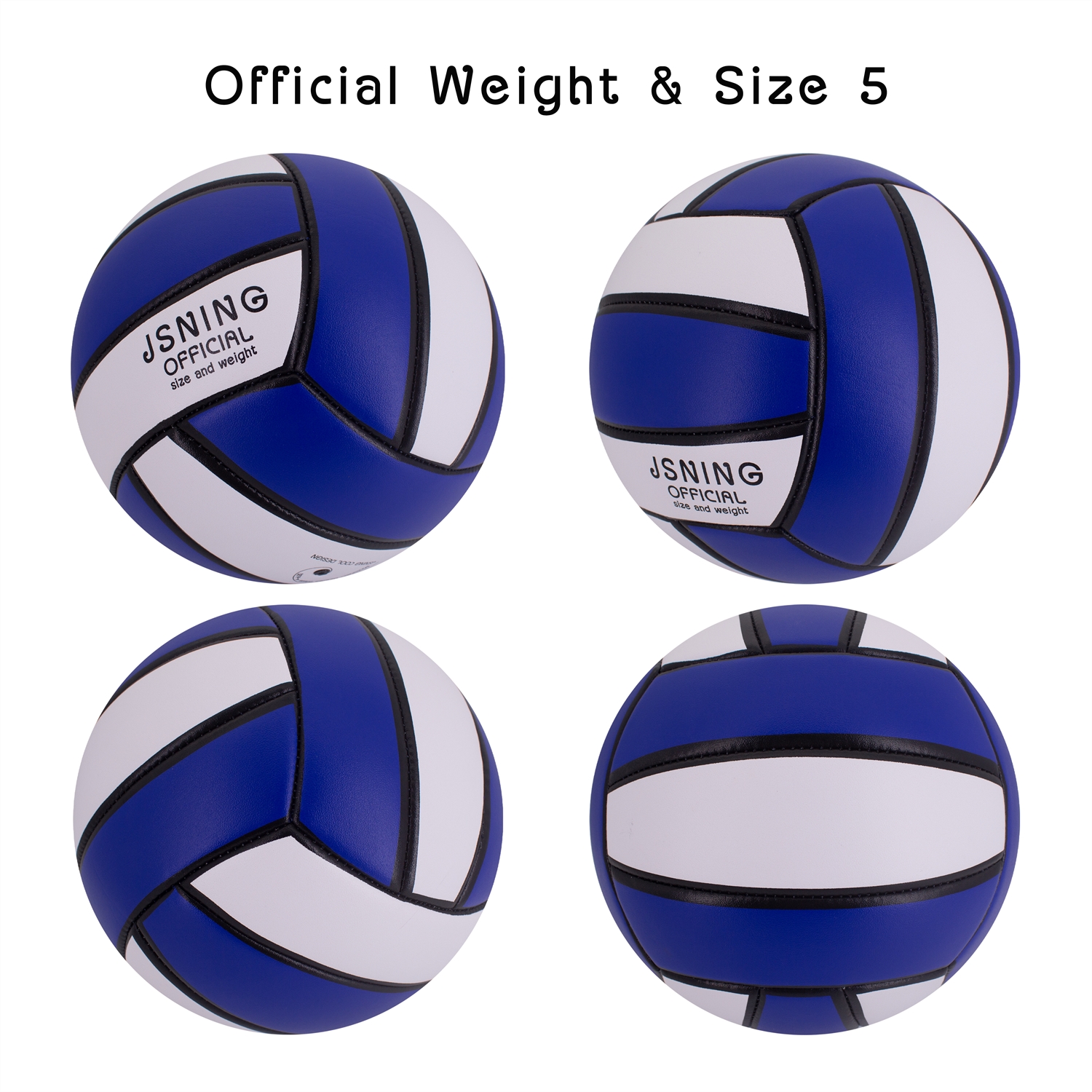 Darkblue Volleyball ，Classic Minimalist Design Volleyball Soft Touch for Outdoor Indoor Beach Game Official Size 5,Volley Lite Volleyball with Pump