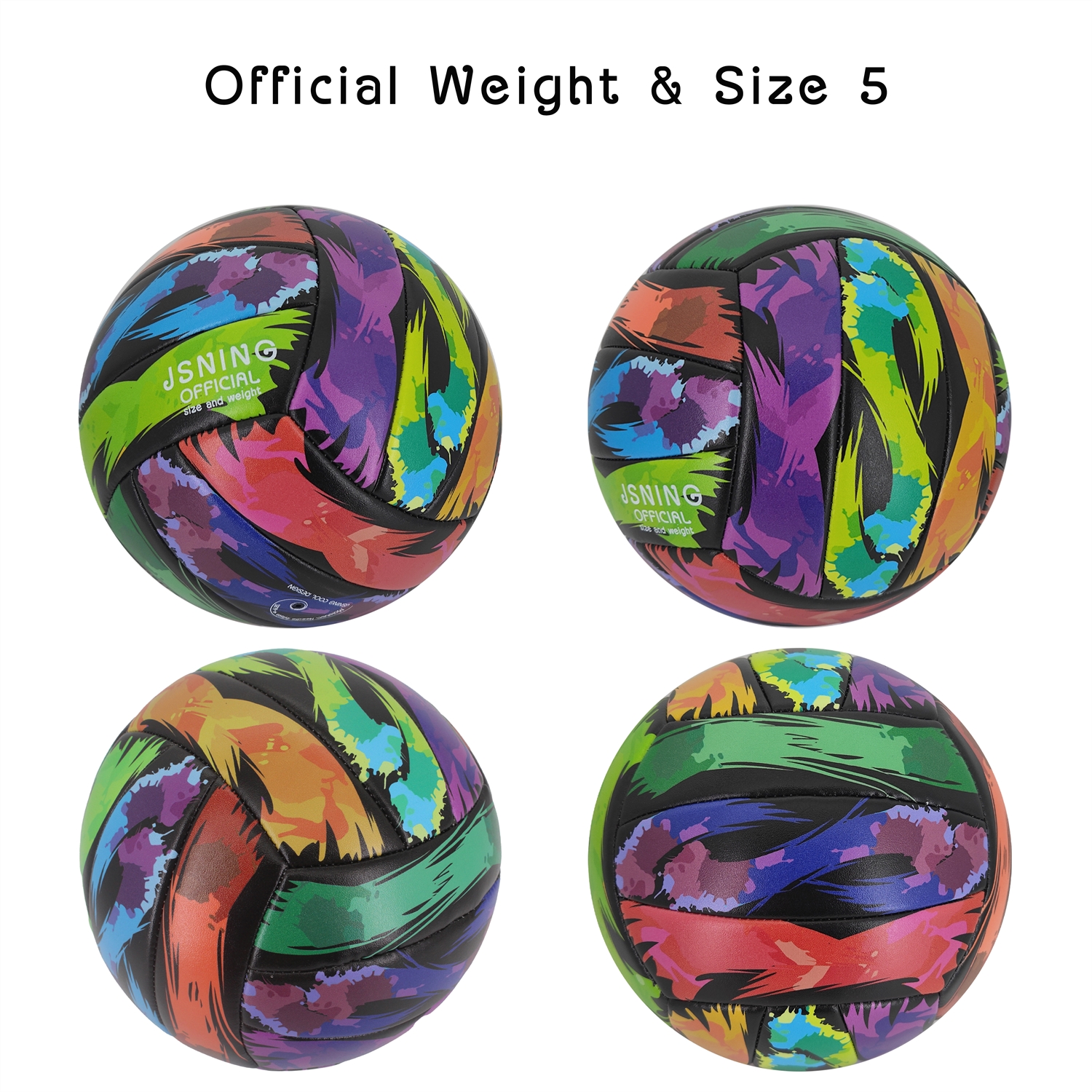 Graffiti Volleyball,Volleyball with Pump,Volleyball Soft Touch,Volley lite for Outdoor Indoor Beach Game,Official Size 5 Volleyball,Cool Cute Design