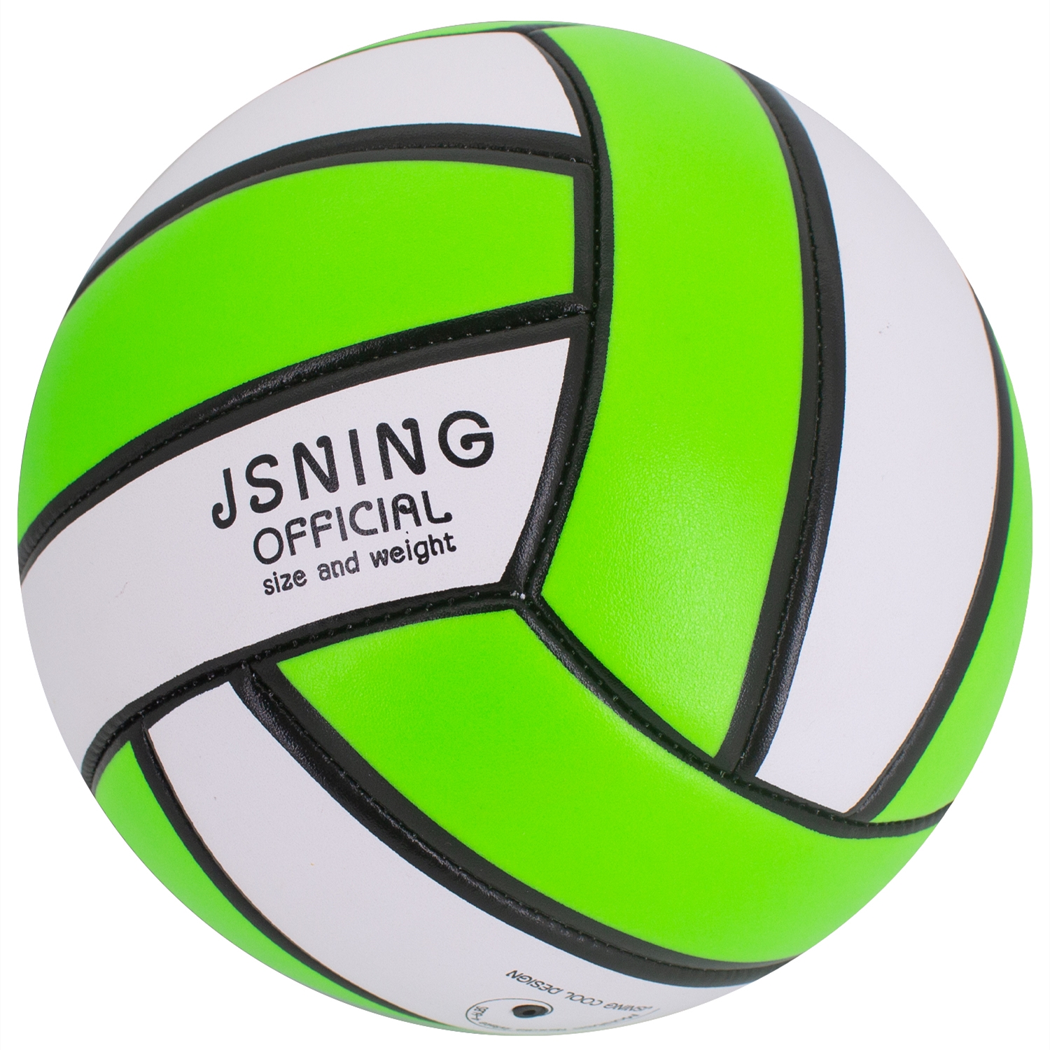 Green White Volleyball ，Classic Minimalist Design Volleyball Soft Touch for Outdoor Indoor Beach Game Official Size 5,Volley Lite Volleyball with Pump