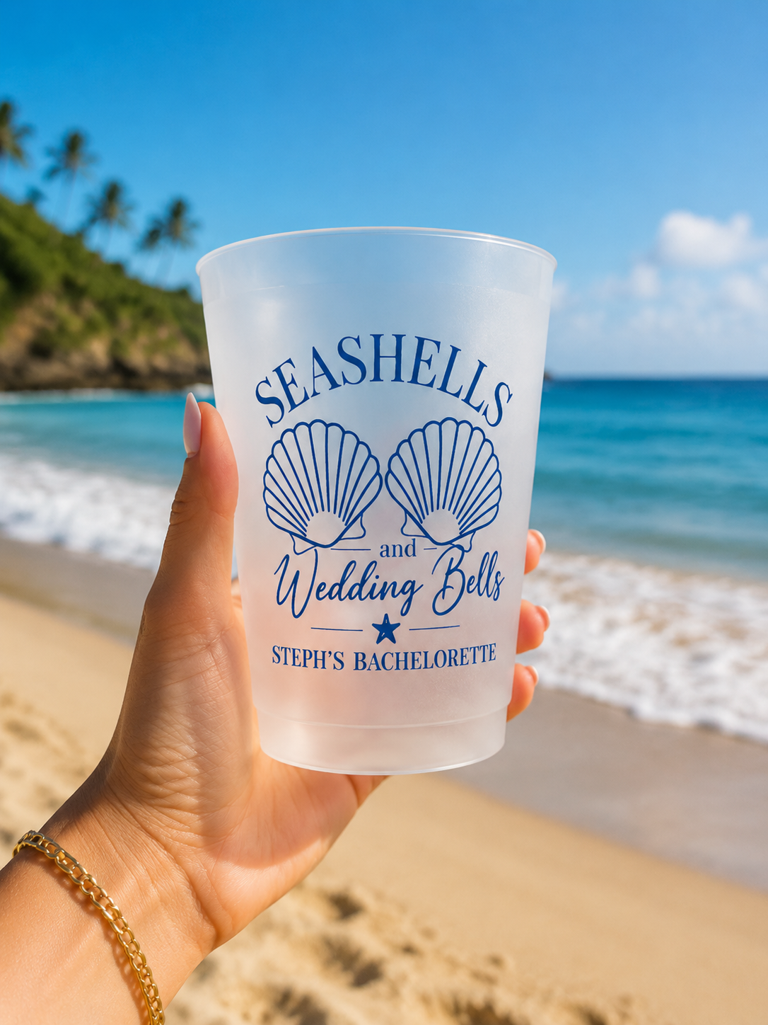 Coastal Cowgirl Bachelorette Cups, Beach Bach Frosted Drinkware, Western Bride Tribe Favors, Tropical Girls Weekend Party Cups, Cowgirl Bach