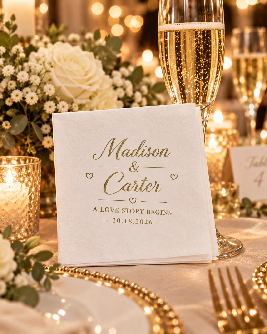 Personalized Bachelorette Napkins, Custom Cocktail Party Napkins, Bridal Shower Table Decor, Bride Weekend Favors, Custom Paper Napkins