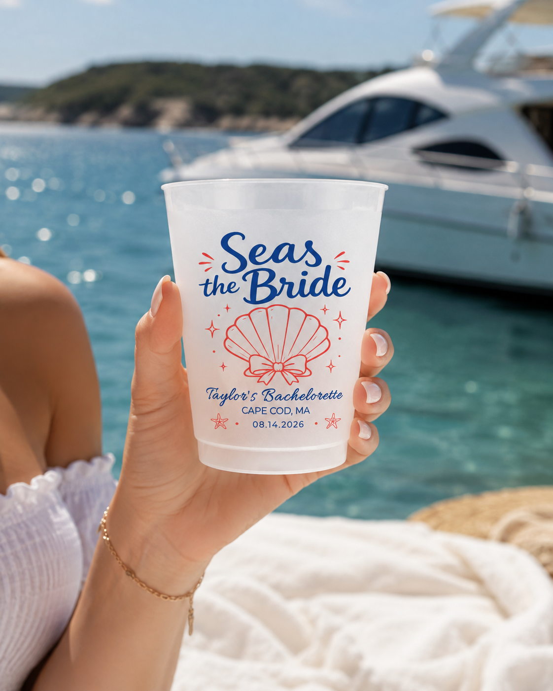 Coastal Cowgirl Bachelorette Cups, Beach Bach Frosted Drinkware, Western Bride Tribe Favors, Tropical Girls Weekend Party Cups, Cowgirl Bach
