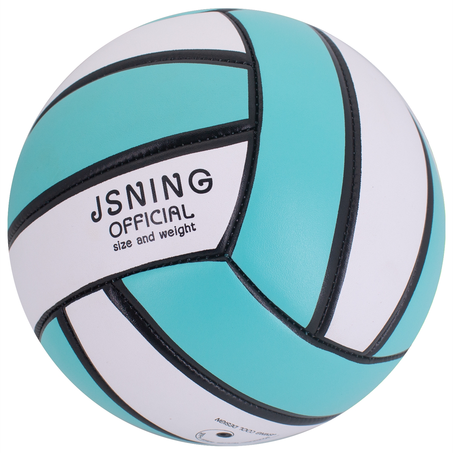 Teal Mint White Volleyball ，Classic Minimalist Design Volleyball Soft Touch for Outdoor Indoor Beach Game Official Size 5