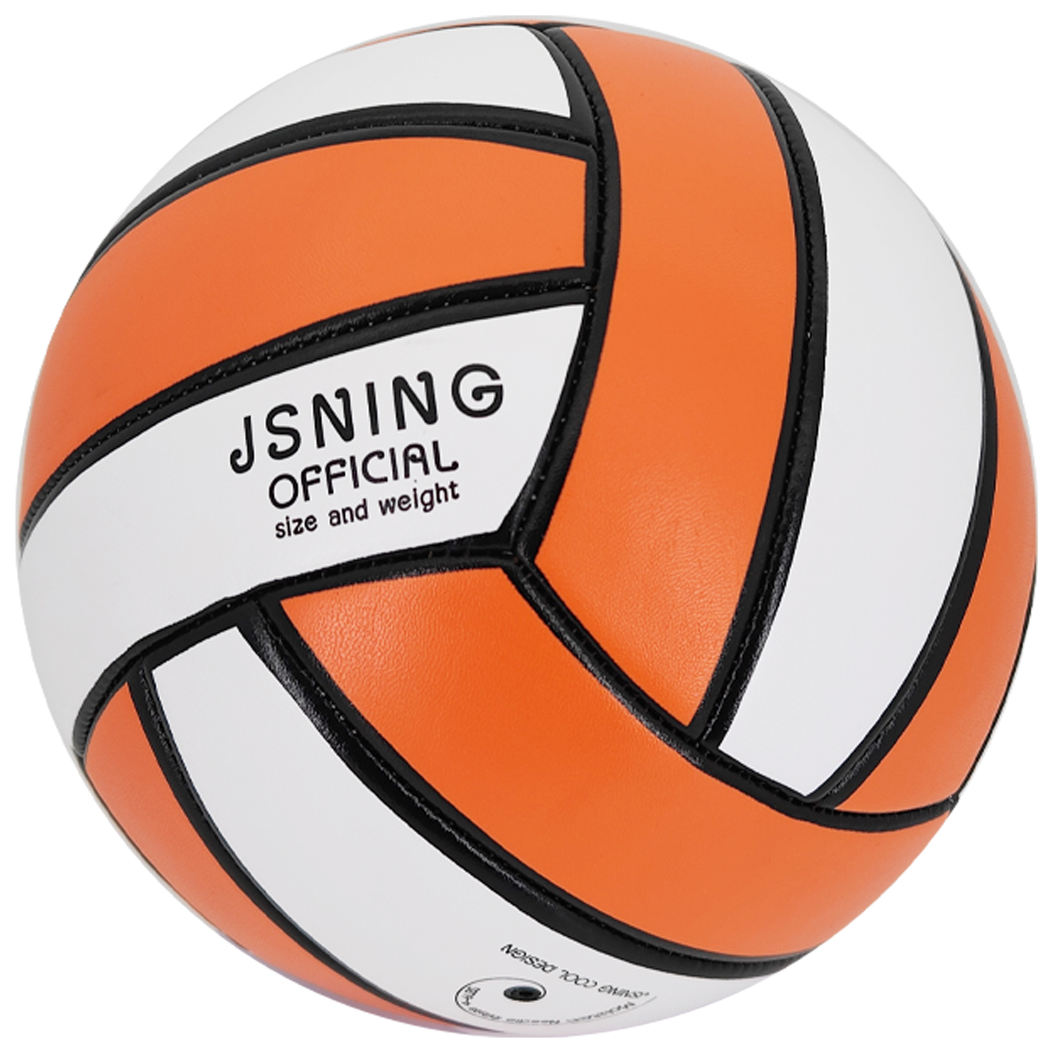 Orange White Volleyball ，Classic Minimalist Design Volleyball Soft Touch for Outdoor Indoor Beach Game Official Size 5,Volley Lite Volleyball with Pump