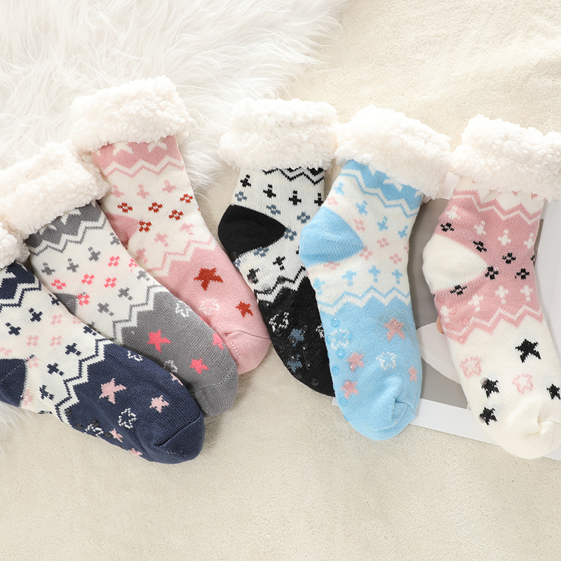 🔥Early Christmas SALE🔥Ultra-thick Cashmere Slipper Home Socks-star