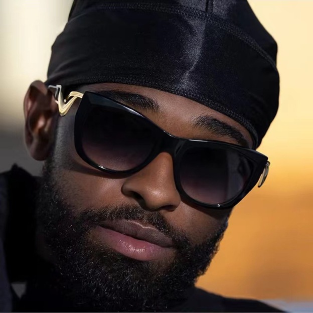 Cat-eye metal temple non-prescription glasses