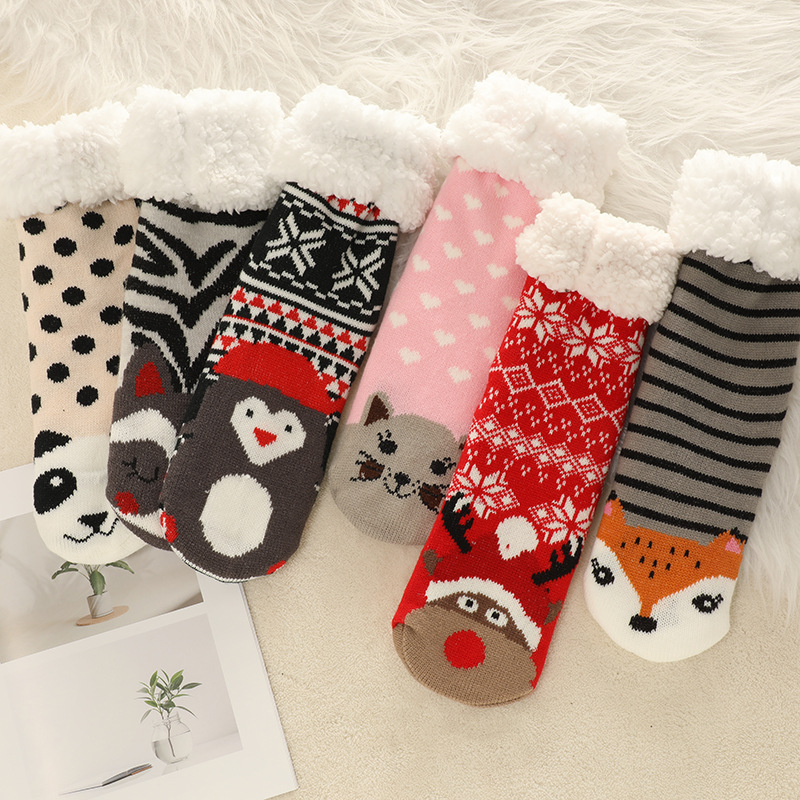 🔥Early Christmas SALE🔥Ultra-thick Cashmere Slipper Home Socks-animal