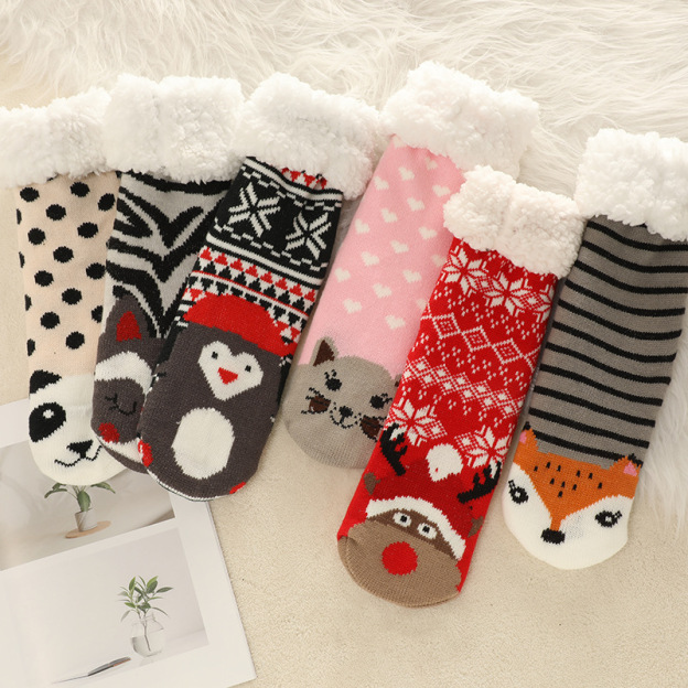 🔥Early Christmas SALE🔥Ultra-thick Cashmere Slipper Home Socks-animal