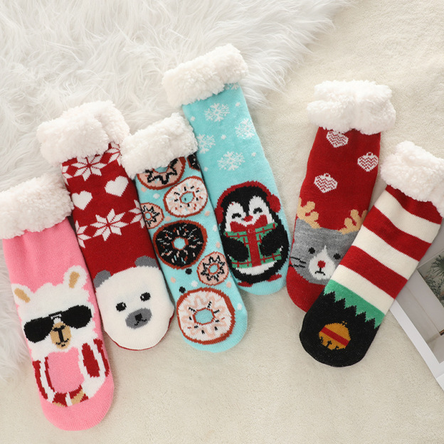 🔥Early Christmas SALE🔥Ultra-thick Cashmere Slipper Home Socks-new animal