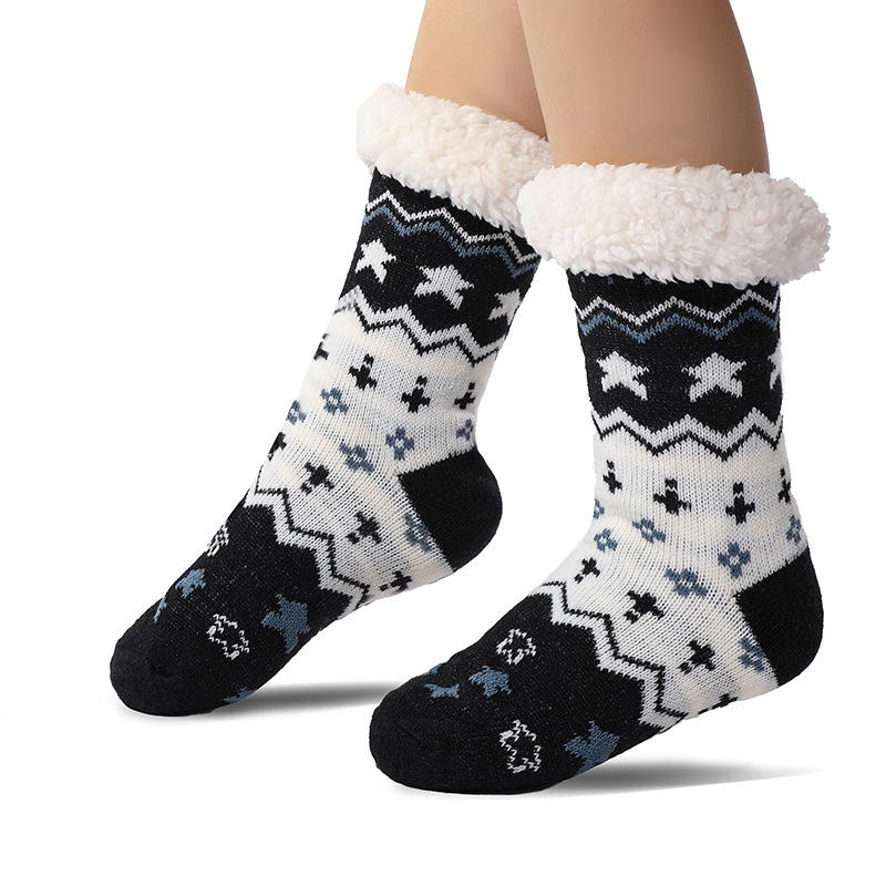 🔥Early Christmas SALE🔥Ultra-thick Cashmere Slipper Home Socks-star