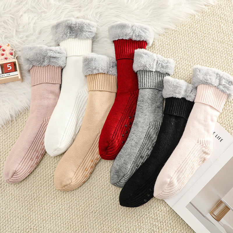 [Copy]🔥Early Christmas SALE🔥Ultra-thick Cashmere Slipper Home Socks-conventional