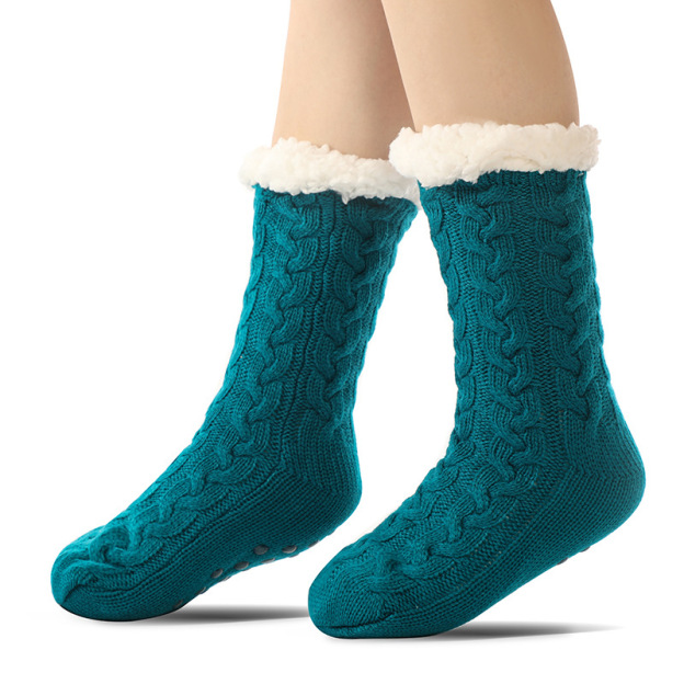 🔥Early Christmas SALE🔥Ultra-thick Cashmere Slipper Home Socks-Solid color