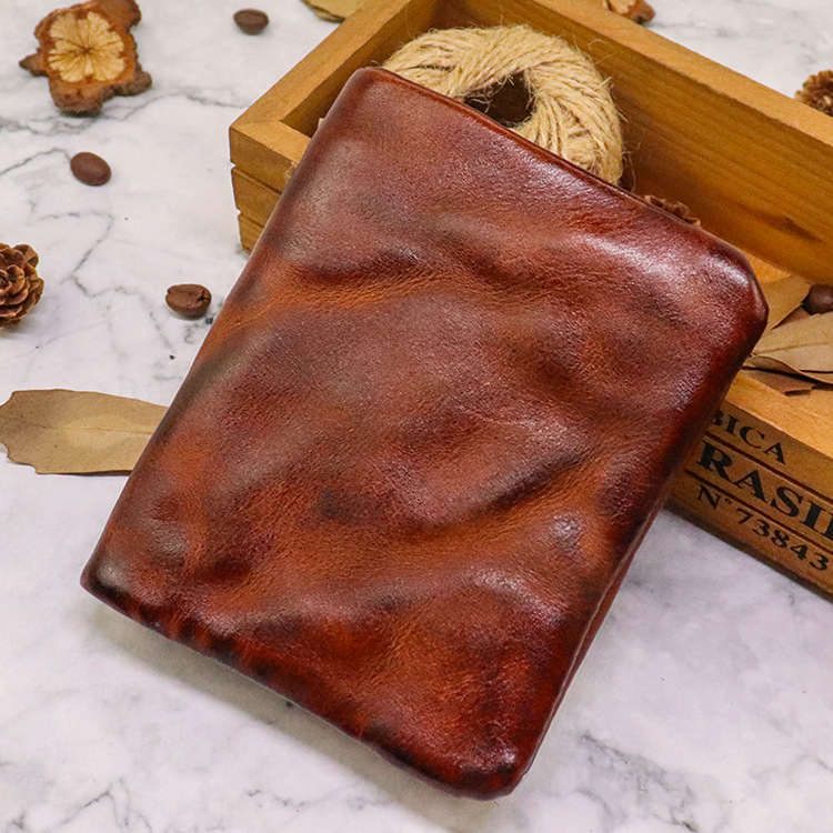 Handmade cowhide wallet vintage wallet
