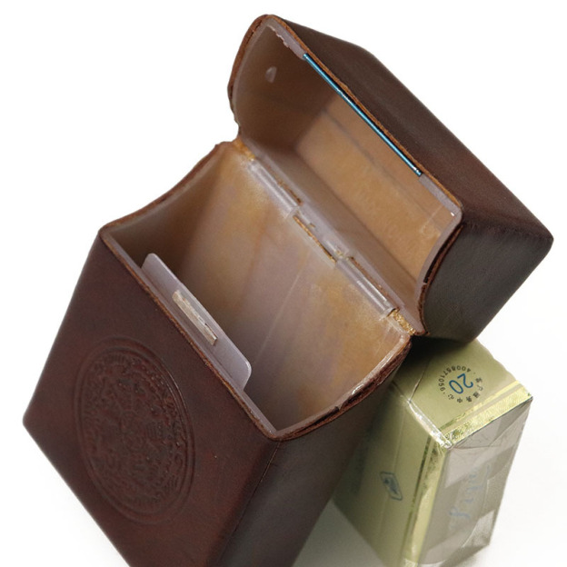 Top layer cowhide genuine leather cigarette case