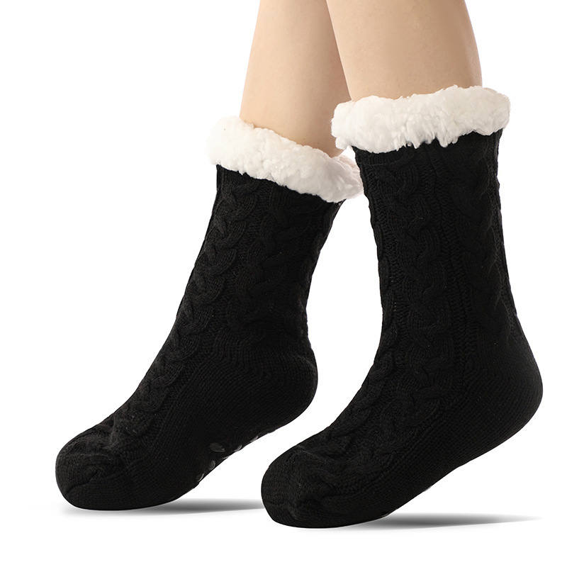 🔥Early Christmas SALE🔥Ultra-thick Cashmere Slipper Home Socks-Solid color