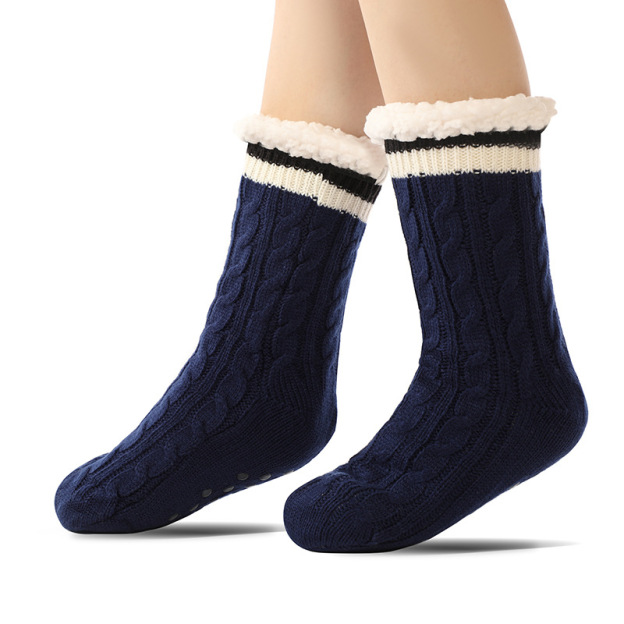 🔥Early Christmas SALE🔥Ultra-thick Cashmere Slipper Home Socks-stripe