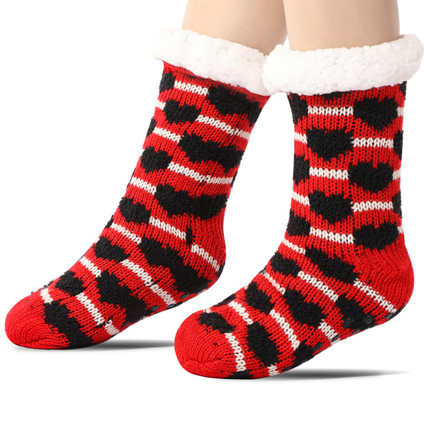 🔥Early Christmas SALE🔥Ultra-thick Cashmere Slipper Home Socks-Heart pattern