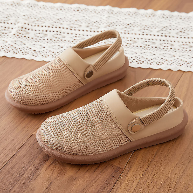 Women's soft-soled breathable mesh slippers
