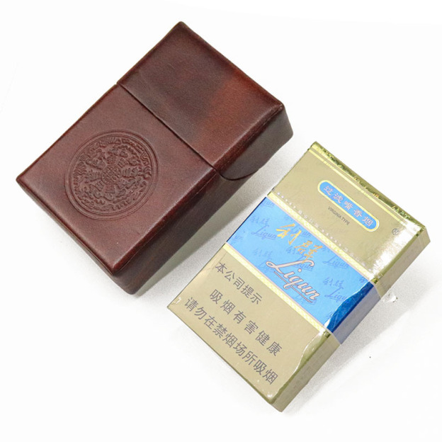 Top layer cowhide genuine leather cigarette case