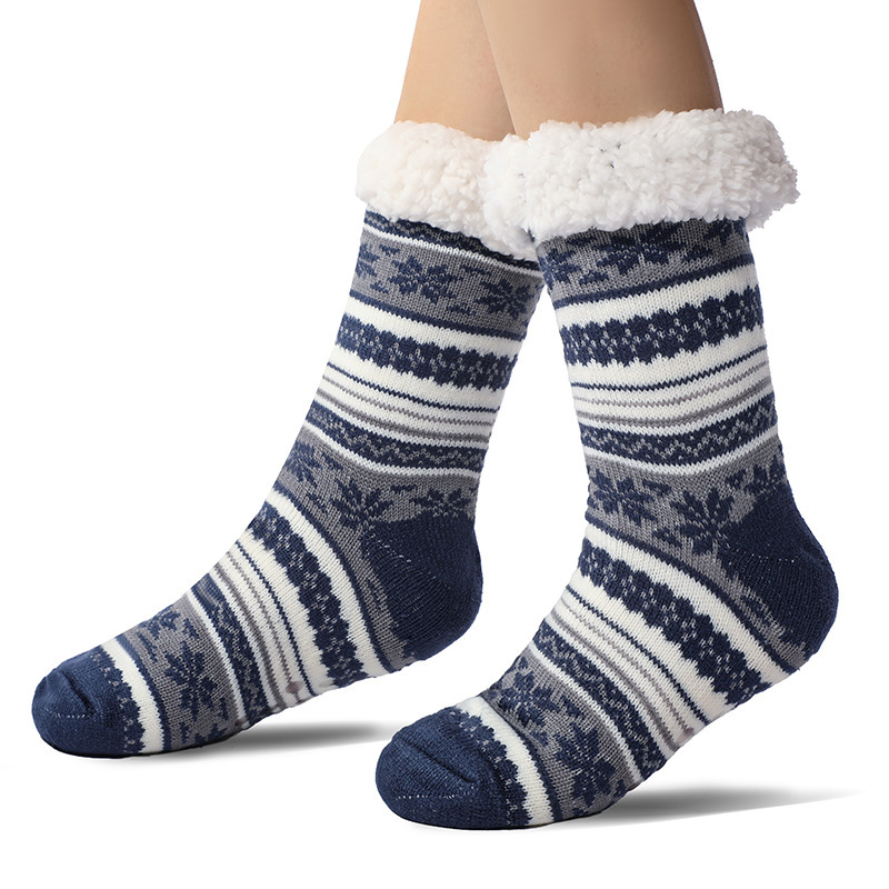 🔥Early Christmas SALE🔥Ultra-thick Cashmere Slipper Home Socks-snowflake