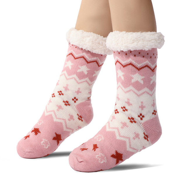 🔥Early Christmas SALE🔥Ultra-thick Cashmere Slipper Home Socks-star