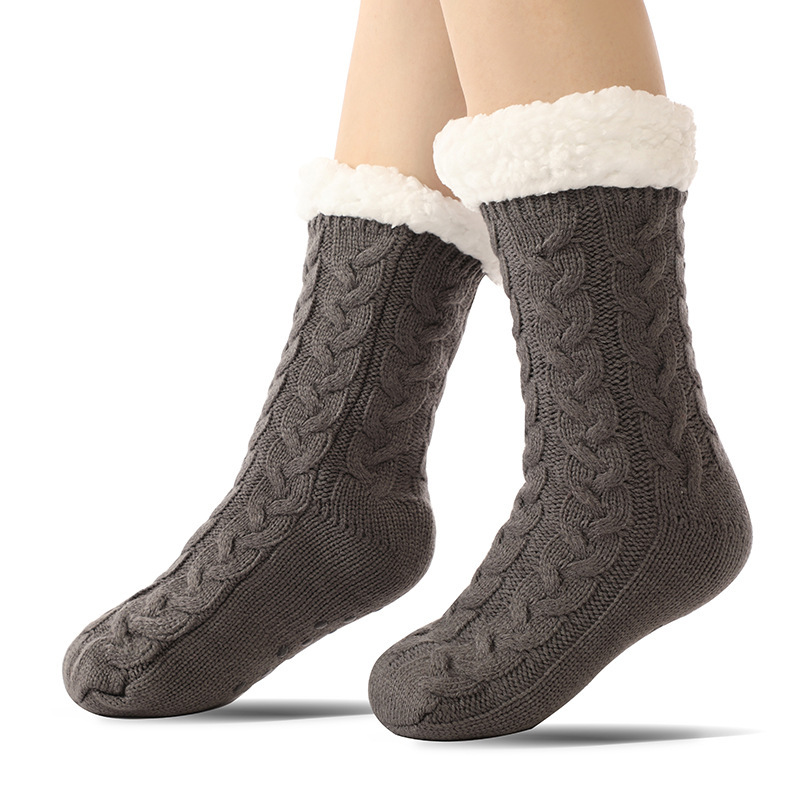 🔥Early Christmas SALE🔥Ultra-thick Cashmere Slipper Home Socks-Solid color