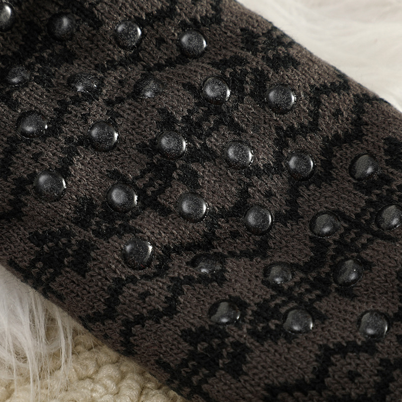 🔥Early Christmas SALE🔥Ultra-thick Cashmere Slipper Home Socks-Snowflake Stripes