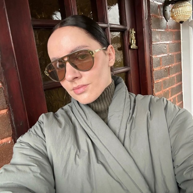 Retro double-beam square-frame sunglasses