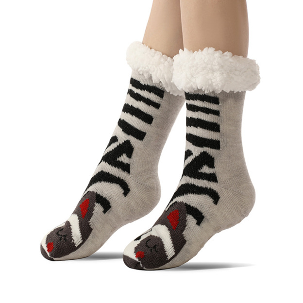 🔥Early Christmas SALE🔥Ultra-thick Cashmere Slipper Home Socks-animal