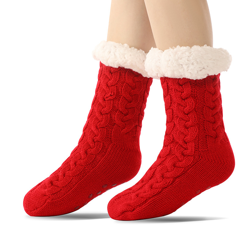 🔥Early Christmas SALE🔥Ultra-thick Cashmere Slipper Home Socks-Solid color