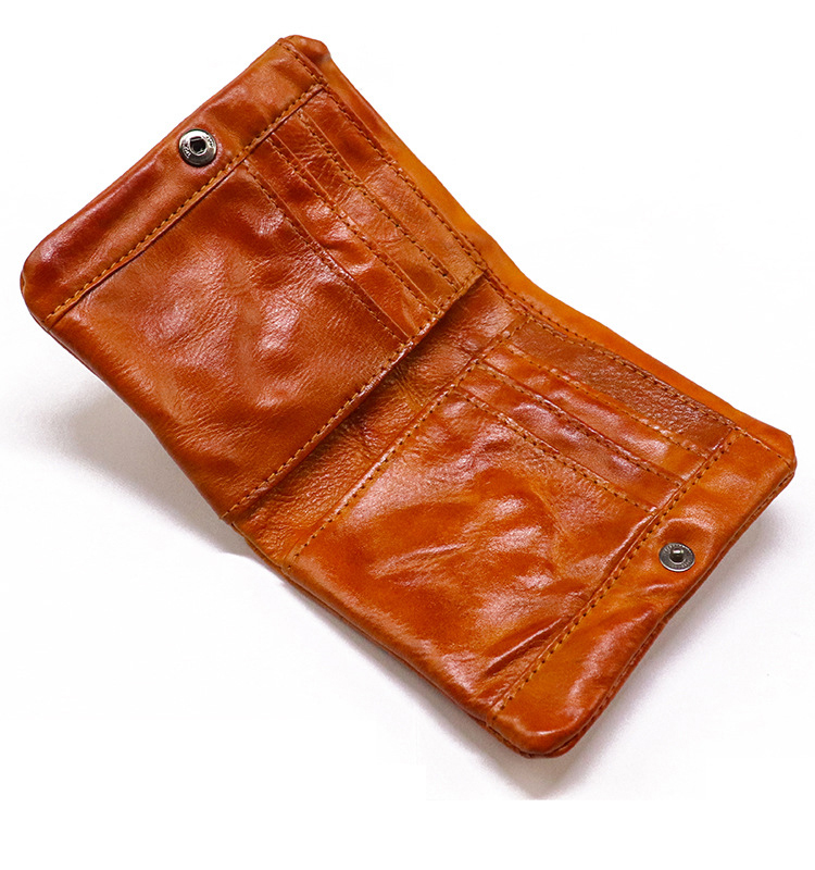 Handmade cowhide wallet vintage wallet