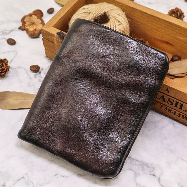 Handmade cowhide wallet vintage wallet
